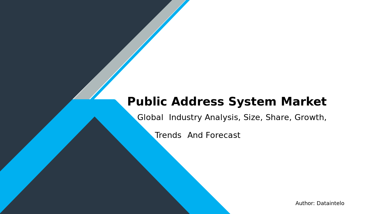 Public Address System Market Report | Global Forecast From 2025 To 2033